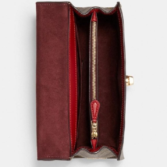 ❤️ NWT COACH Tilly Satchel 23 Red - Picture 6 of 9